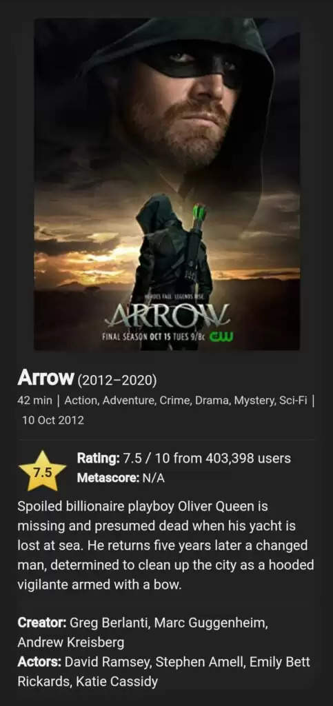 Download Arrow Season 1-8 English Subtitles 720p ~ Moviesflix.net