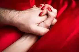 girl and boy hand red hot