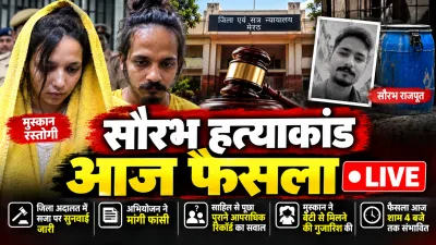 नीला ड्रम केस में मुस्कान और साहिल की सजा पर होने वाला है फैसला : सौरभ के दोनों हत्यारों की हो रही ऑनलाइन पेशी, जज ने साहिल से पूछा पुराने आपराधिक रिकॉर्ड का सवाल; मुस्कान ने बेटी का दिया हवाला