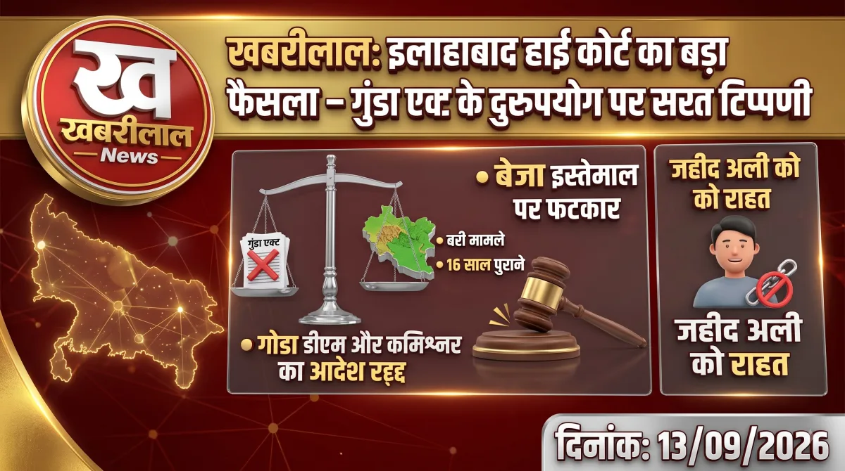 इलाहाबाद हाईकोर्ट की गोंडा डीएम के गुंडा एक्ट आदेश पर कड़ी टिप्पणी