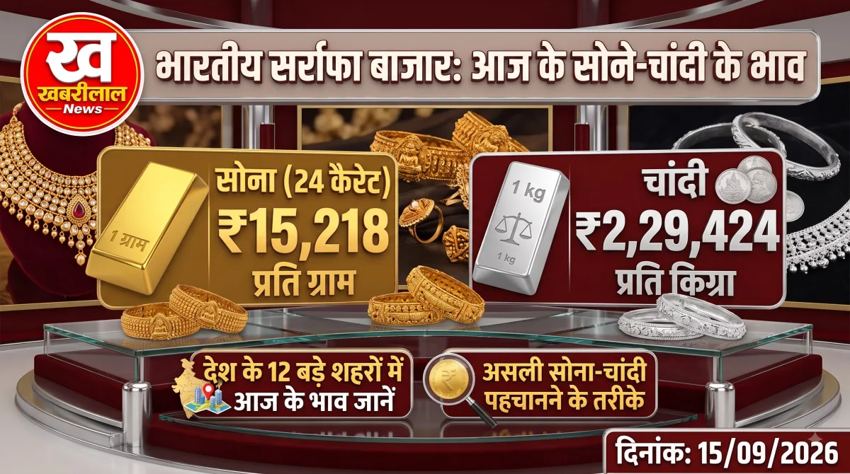 सोने का भाव आज 24 कैरेट 22 कैरेट 18 कैरेट और चांदी की कीमत