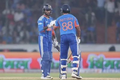 भारत की शानदार जीत : न्यूजीलैंड पर 2-0 की बढ़त, नीतीश-तिलक की साझेदारी ने पलटा मैच