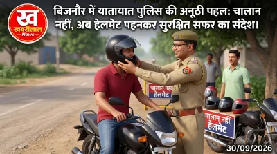 Bijnor traffic police unique campaign motivating riders to buy helmets on the spot instead of issuing challan