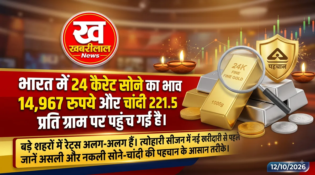 Gold and Silver Rate Today: भारत में सोने और चांदी की कीमतों के ताजा भाव जारी, खरीदारी से पहले जानें असली-नकली की पहचान और 12 शहरों के रेट