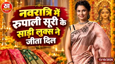 Actress Rupali Suri flaunting her vibrant silk sarees during Navratri celebrations