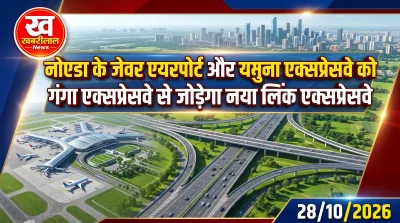 Map showing the route of the new Ganga-Jewar Link Expressway connecting Noida International Airport to Ganga Expressway
