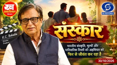 Veteran filmmaker KC Bokadia celebrating the success of his DD National TV serial Sanskaar in Mumbai