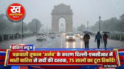 People wearing warm clothes as Delhi breaks 75 year old cold record in October due to cyclone Arnab