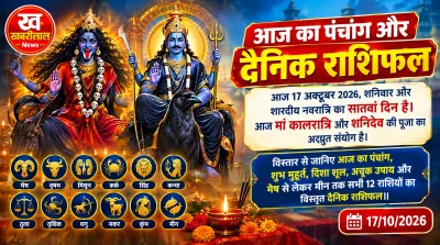 Aaj ka panchang aur rashifal 17 october 2026 Navratri day 7 Maa Kalratri puja and daily horoscope