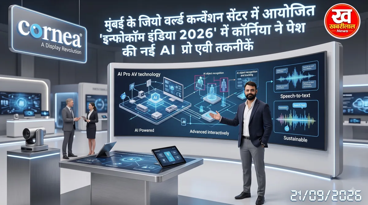 इन्फोकॉम इंडिया 2026 में कॉर्निया के AI आधारित प्रो एवी उपकरणों का प्रदर्शन