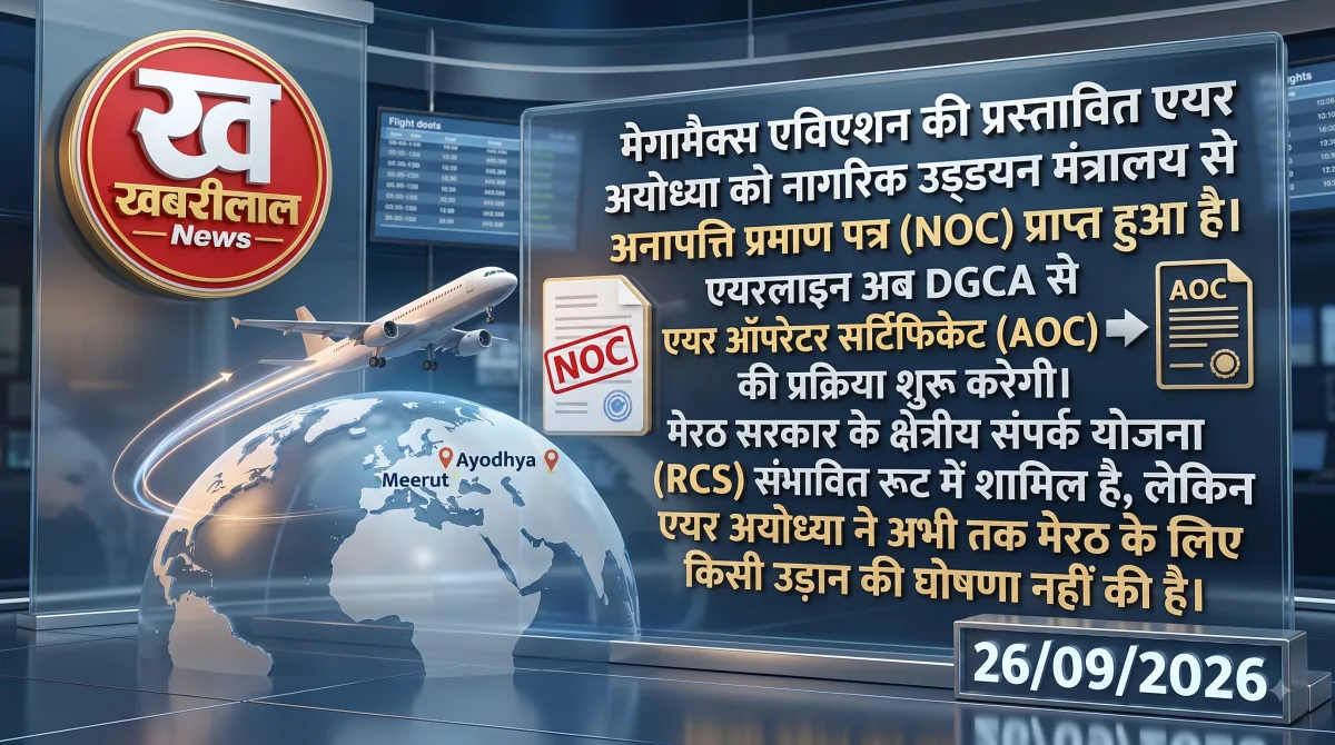 Air Ayodhya को NOC मिलने के बाद मेरठ में क्षेत्रीय हवाई कनेक्टिविटी की उम्मीद