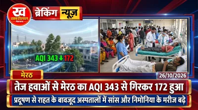 Meerut air quality index improves after strong winds UP pollution update