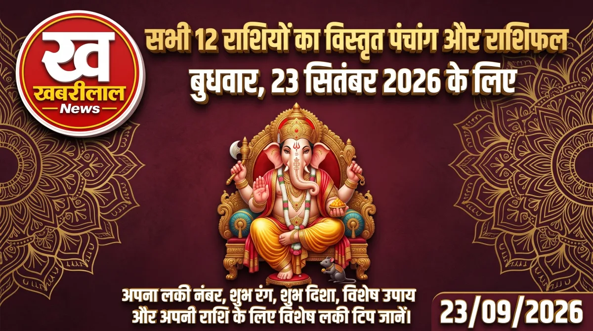 आज का राशिफल, पंचांग और 12 राशियों के ज्योतिषीय प्रतीक का चित्र