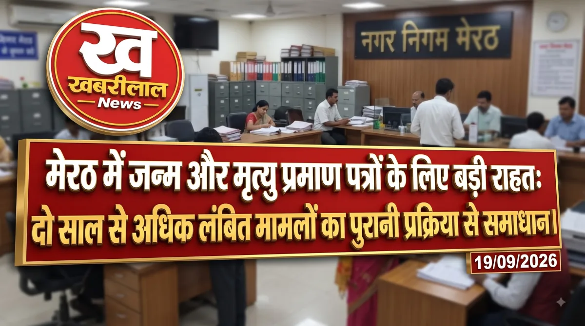 जन्म-मृत्यु प्रमाण पत्र : मेरठ में लंबित आवेदनों का पुरानी व्यवस्था से होगा निस्तारण, हजारों लोगों को मिली बड़ी राहत