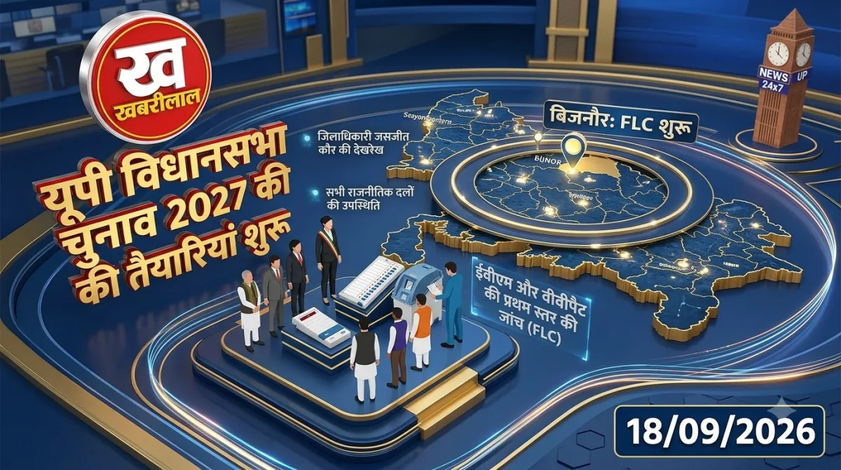बिजनौर: यूपी चुनाव 2027 की तैयारी, EVM की FLC शुरू | Bijnor News