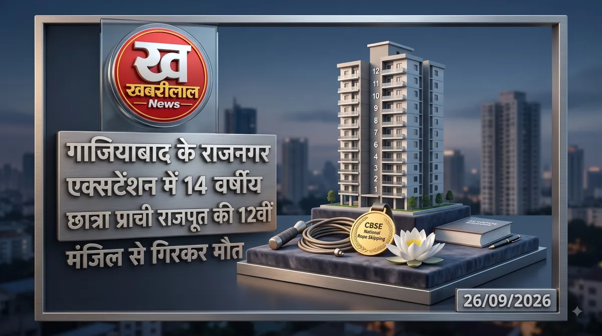 गाजियाबाद के राजनगर एक्सटेंशन में 12वीं मंजिल से गिरकर छात्रा प्राची राजपूत की मौत