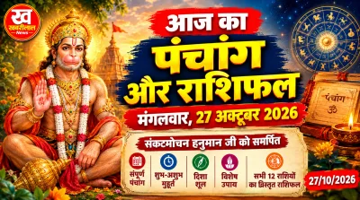 Aaj ka panchang aur rashifal 27 october 2026 tuesday hanuman ji puja daily horoscope in hindi