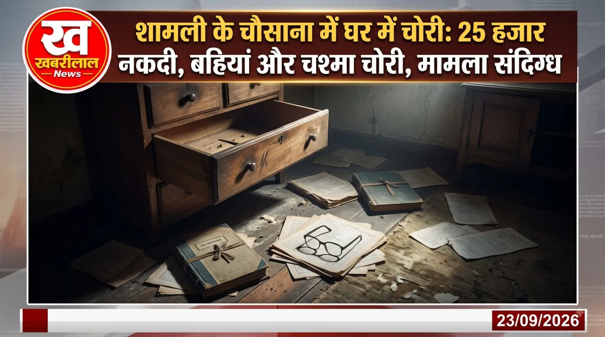 शामली के चौसाना में घर में चोरी की शिकायत का मामला