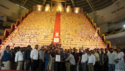 SPR City Enters World Book of Records with Tallest Golu Display; Attracts Over One Lakh Visitors