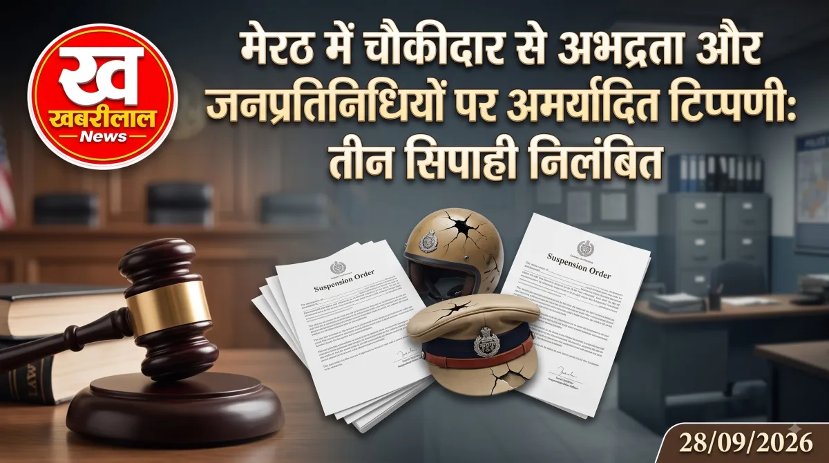 Meerut Police Three Constables Suspended In Parikshitgarh