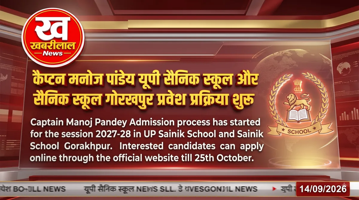 कैप्टन मनोज पांडेय यूपी सैनिक स्कूल और गोरखपुर सैनिक स्कूल प्रवेश प्रक्रिया को दर्शाता प्रतीकात्मक चित्र।