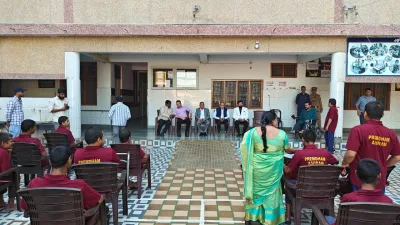 Bijnor SP Krishna Kumar Vishnoi and CM OSD Rajbhushan Singh Rawat visit Premdham Ashram Najibabad Divyangjan facilities