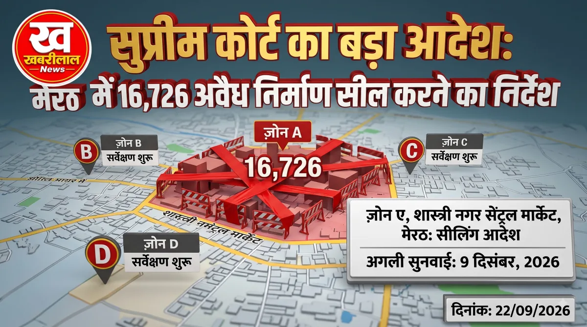 मेरठ सेंट्रल मार्केट मामले में सुप्रीम कोर्ट के 16,726 अनधिकृत निर्माणों पर कार्रवाई के आदेश