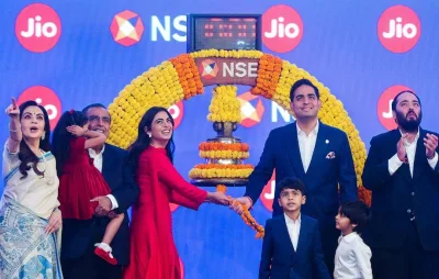Jio Platforms की शेयर बाजार में धमाकेदार एंट्री : 21% प्रीमियम पर लिस्ट हुए शेयर; पहले दिन 27% चढ़कर बंद