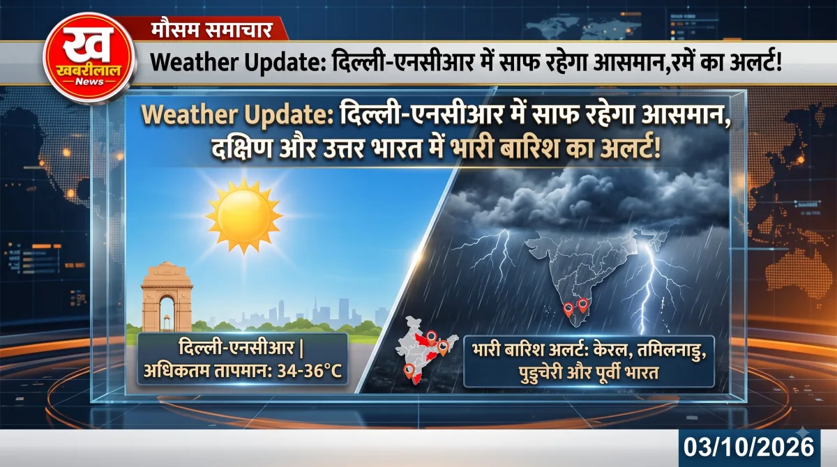 IMD Weather Update rain forecast for Delhi UP Bihar and South India states
